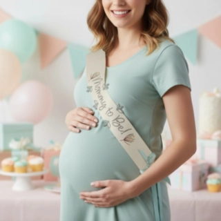 Mommy To Be Ordensband Beige/Mint