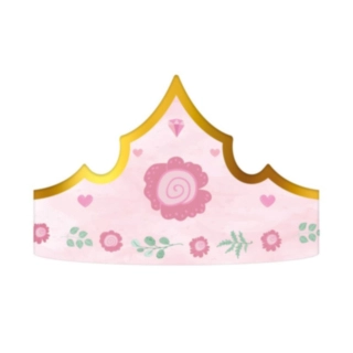 Prinsessa Partytiaror Ljusrosa/Guld