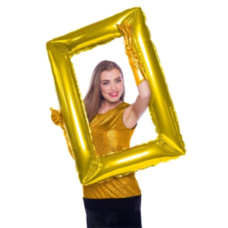 Fotoram Folieballong Guld