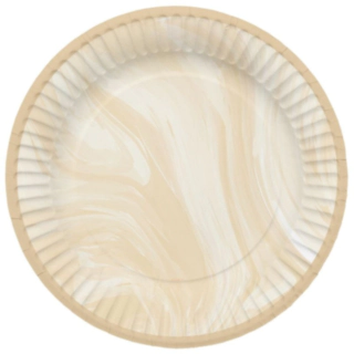 Marmor Papptallrikar Beige