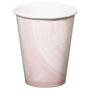 Marmor Pappmuggar Ljusrosa