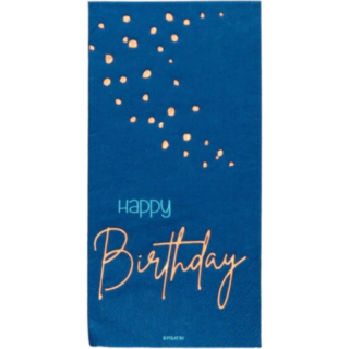 Happy Birthday År Servetter True Blue