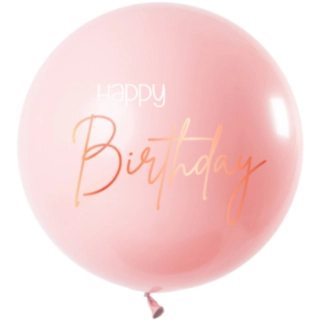 Jätteballong Happy Birthday Lush Blush