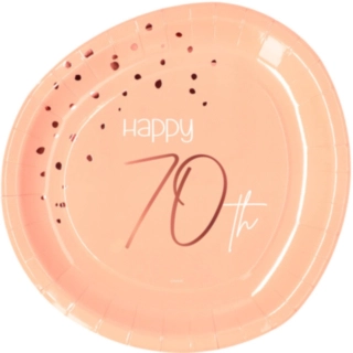 Papperstallrikar 70 År Lush Blush