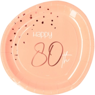 Papperstallrikar 80 År Lush Blush
