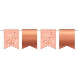 80 År Flaggirlang Lush Blush