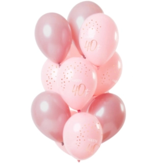 Ballongbukett 40 År Lush Blush