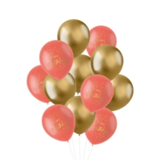 Golden Dusk Ballong Mix Röd/Guld