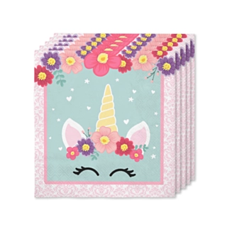 Unicorn Blomma Servetter