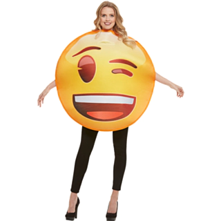 Emoji Blinkande Smiley Maskeraddräkt