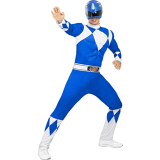 Power Rangers® Blå Maskeraddräkt
