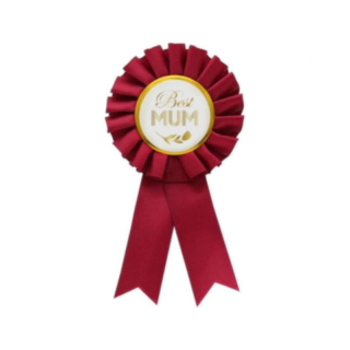 Best Mum Medaljrosett Röd