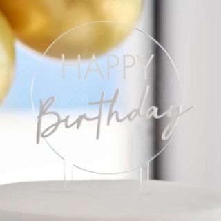 Happy Birthday Akryl Tårttopper