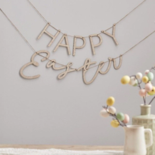 Happy Easter Girlang i Trä