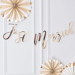 Just Married Girlang Guld