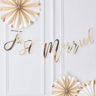 Just Married Girlang Guld