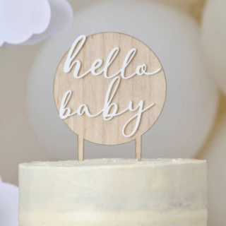 Hello Baby Trä Tårttopper