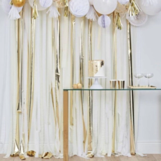 DIY Backdrop Vit/Guld