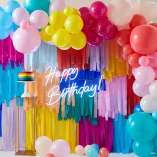 DIY Backdrop Flerfärgad