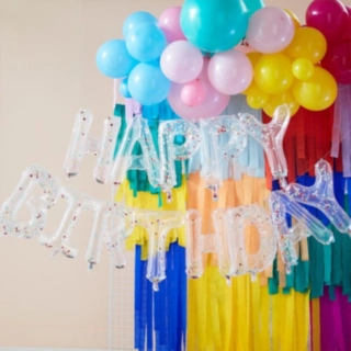 Happy Birthday Konfetti Folieballonger