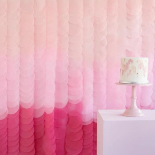 Ombre Backdrop DIY Rosa
