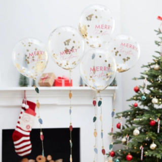 Merry Christmas Konfettiballonger