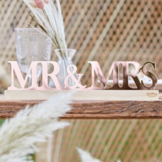 Mr & Mrs Skylt Roséguld