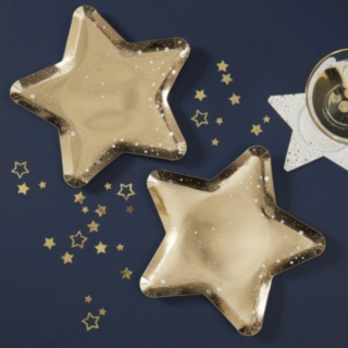 Glitter Stjärna Tallrikar