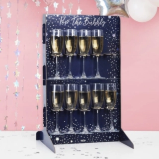 Champagnevägg Marinblå/Iriserende