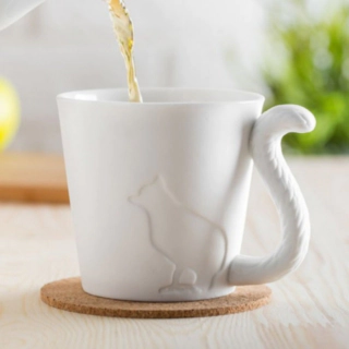Kattsvans Mugg Vit