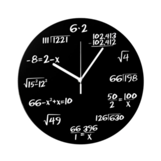 Matematik Formler Väggklocka Svart