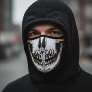 Dödskalle Neopren Mask