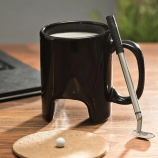 Golf Mugg Med Putter & Boll