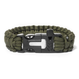 Paracord Survival Armband Militärgrön
