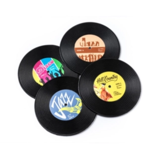 Retro Vinyl Glasunderlägg