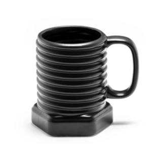 Skruvformad Mugg Svart