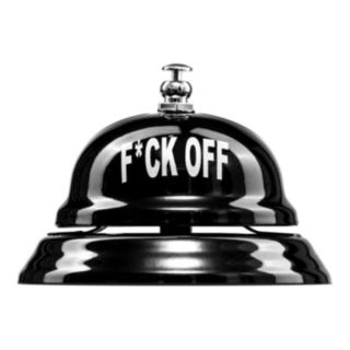F*ck Off Receptionklocka Svart