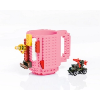 Byggklossar Mugg Ljusrosa