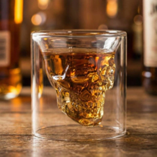 Dödskalle Shotglas Genomskinlig