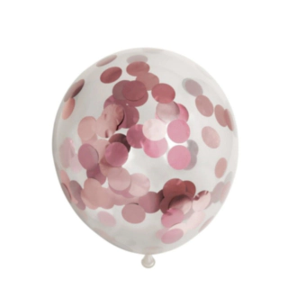 Konfettiballonger Metallisk Roséguld