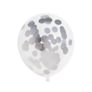 Konfettiballonger Silver