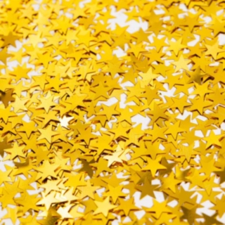 Stjärnor Konfetti Guld