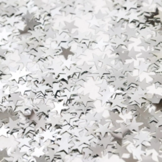 Stjärnor Konfetti Silver