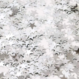 Stjärnor Konfetti Silver