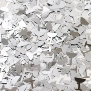 Champangeglas Konfetti Silver