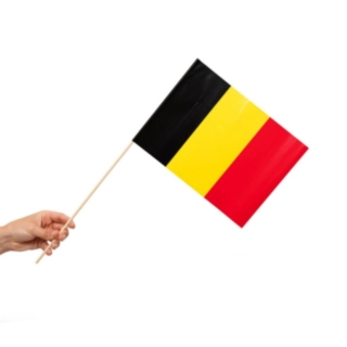 Belgien Flagga På Pinne