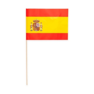 Spanien Flagga På Pinne