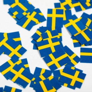 Sverige Flagga Konfetti