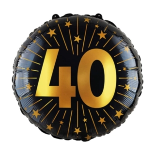 40 År Golden Celebrations Folieballong