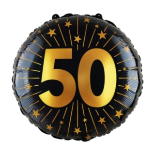 50 År Golden Celebrations Folieballong